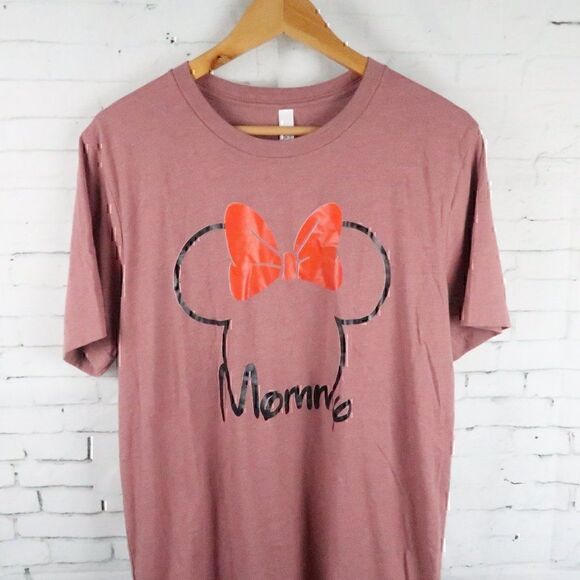 BELLA CANVAS DUSTY ROSE MOMMY MINNIE MOUSE SHORT SLEEVE T SHIRT SIZE LARGE - Picture 5 of 10